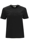 FENDI FENDI T-SHIRT WITH EMBOSSED LOGO