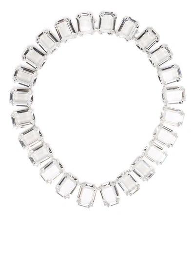 Swarovski Millenia Octagon Cut Crystals Necklace In 银色