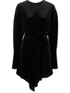 ALEXANDRE VAUTHIER ASYMMETRIC-HEM VELVET DRESS