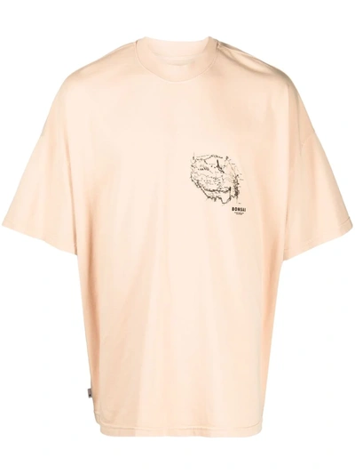 Bonsai T-shirt Manica Corta Con Dettaglio Logo In Brown