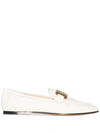 TOD'S KATE GOLD-CHAIN LEATHER LOAFERS