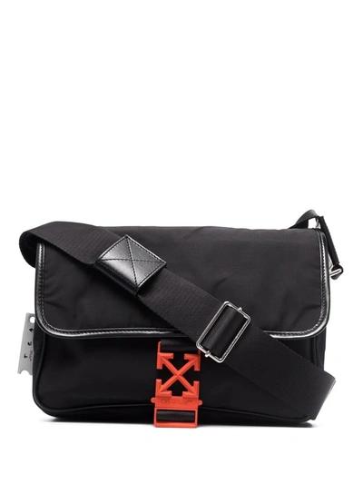 Off-white Arrow 扣环邮差包 In Black