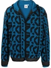 KENZO ABSTRACT-PRINT ZIP-UP HOODED JACKET