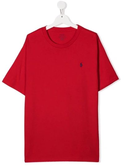 Ralph Lauren Teen Pony Logo T-shirt In Red