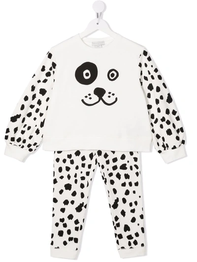 Stella Mccartney Kids' Spotty Dog-print Tracksuit Set In White