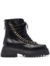 ALEVÌ SQUARE-TOE LACE-UP BOOTS