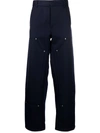424 Straight-leg Cotton Trousers In Blue