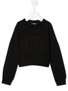 BALMAIN EMBOSSED-LOGO SWEATSHIRT