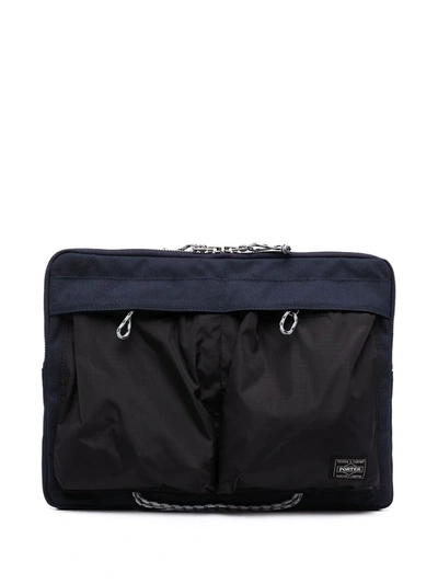 Porter-yoshida & Co Multi-pocket Laptop Case In Blau