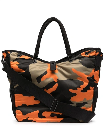 Porter-yoshida & Co Camouflage Large Tote Bag In Grün
