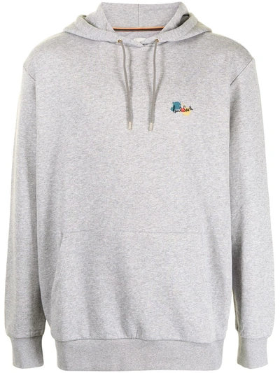 Paul Smith Abstract-print Cotton-blend Hoodie In Grau