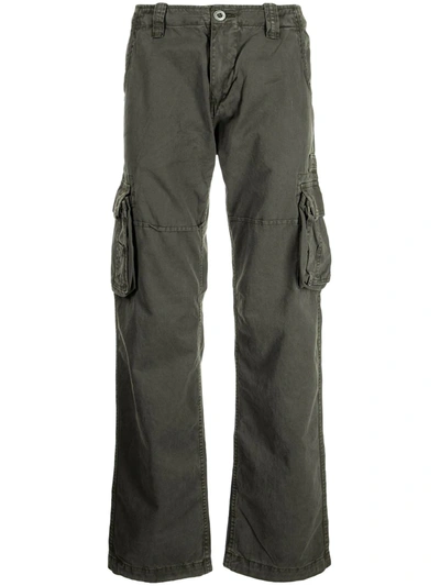 Alpha Industries Straight-leg Cargo Trousers In Grau