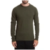 Rick Owens Green Cashmere Biker Crewneck Sweater In Green