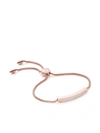 Monica Vinader Engravable Baja Diamond Bracelet (online Trunk Show) In Pink