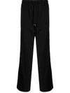 Derek Rose Drawstring-waist Three-pocket Trousers In Black
