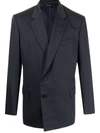 Dunhill Wrap Single-breasted Blazer In Blue