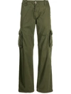 Alpha Industries Straight-leg Cargo Trousers In Green