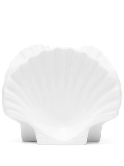 Ginori 1735 3 Shells Porcelain Candleholder In White
