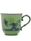 Ginori 1735 Oriente Italiano Porcelain Mug In Green