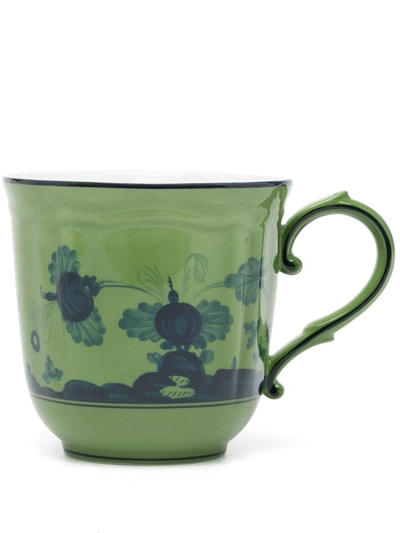 Ginori 1735 Oriente Italiano Porcelain Mug In Green