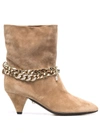 ALEVÌ CHAIN-EMBELLISHED SUEDE BOOTS