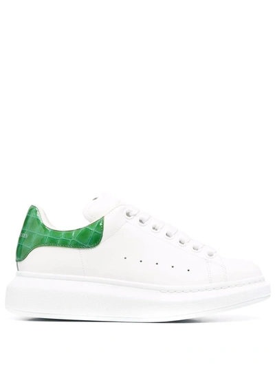 Alexander Mcqueen Oversized Sole Leather Sneakers In White