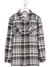 Douuod Teen Check-print Button-up Shirt In Neutrals