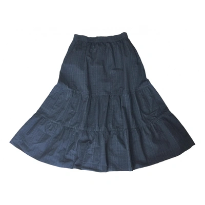 Pre-owned Envii Maxi Skirt In Navy