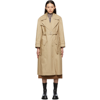 BURBERRY BEIGE COTTON POCKET LAXTON TRENCH COAT