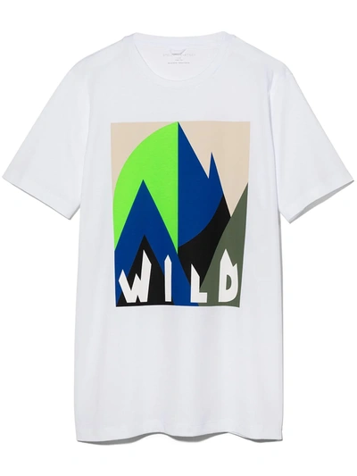 Stella Mccartney Teen Wild Print T-shirt In 白色
