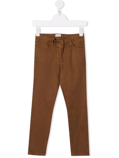 Il Gufo Kids' Straight-leg Trousers In Brown