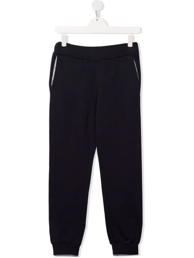 Fay Teen Contrast Pocket Trackpants In 蓝色