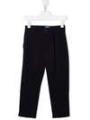 Fay Invert-pleat Straight-leg Trousers In 蓝色