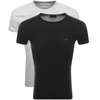 Armani Collezioni Emporio Armani 2 Pack Lounge T Shirts Black In Black