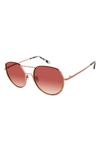 True Religion 60mm Aviator Sunglasses In Rose Gold