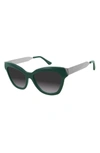 True Religion 49mm Cat Eye Sunglasses In Green
