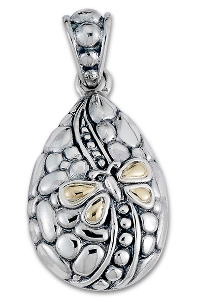 Samuel B. Sterling Silver & 18k Gold Butterfly Pendant In Silver And Gold