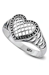 Samuel B. Sterling Silver Heart Shape Ring In Silver