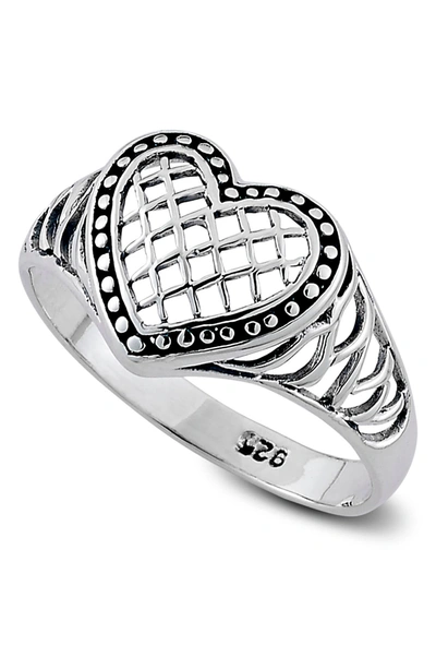 Samuel B. Sterling Silver Heart Shape Ring