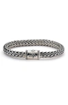 Samuel B. Sterling Silver Cross Lock Bracelet In Silver