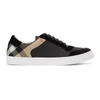 BURBERRY BLACK CHECK REETH SNEAKERS