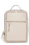 Calpak Kaya Faux Leather Laptop Backpack In Stone