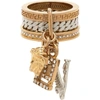VERSACE GOLD & SILVER CHARMS RING