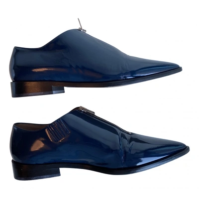 Pre-owned Marni Patent Leather Flats In Blue