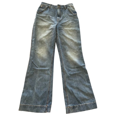 Pre-owned Zimmermann Bootcut Jeans In Blue