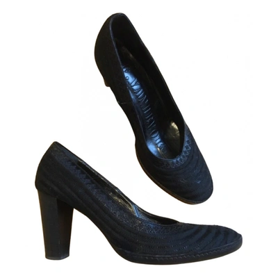 Pre-owned A.f.vandevorst Cloth Heels In Black