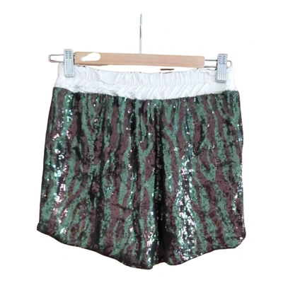 Pre-owned Dixie Glitter Shorts In Green