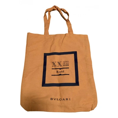Pre-owned Bvlgari Cloth Handbag In Orange