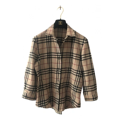 Pre-owned Burberry Wool Shirt In Beige