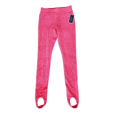 Pre-owned Juicy Couture Velvet Leggings In Pink